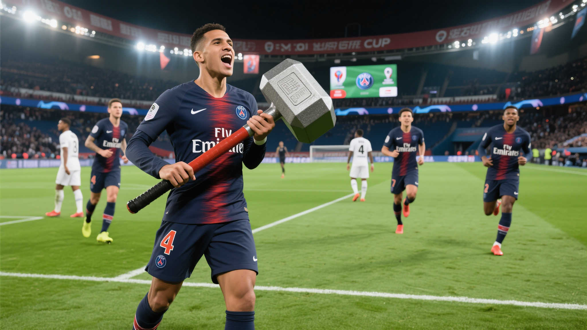 如果将足球比赛比作战场，那么胜者往往是持有最强武器